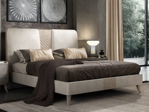 NOTTI MAGICHE - Fabric double bed with upholstered headboard _ Barnini Oseo